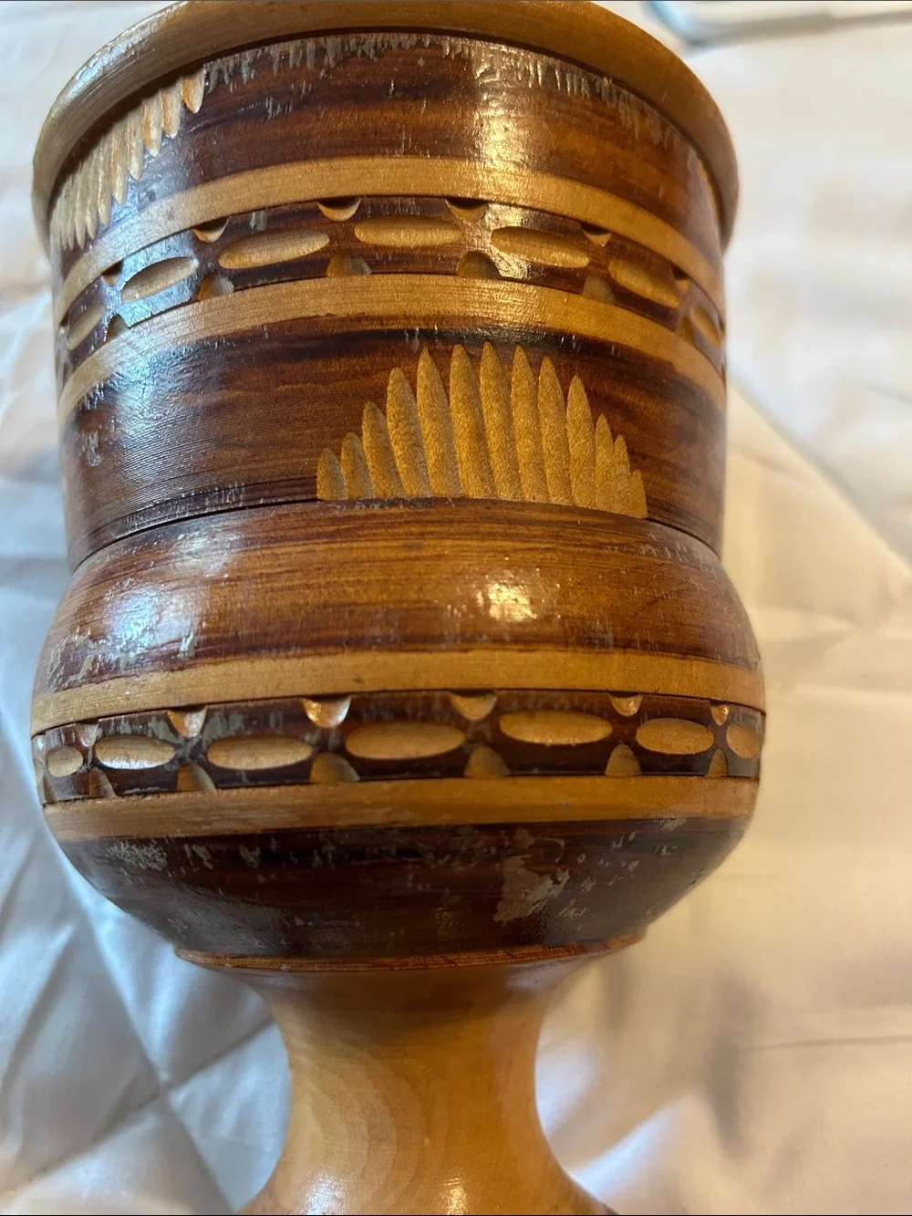 Vintage  Wooden mortar bowl